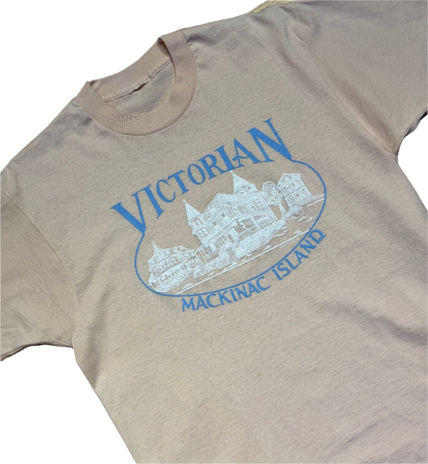 80s Victorian Pink Puff Print Tee