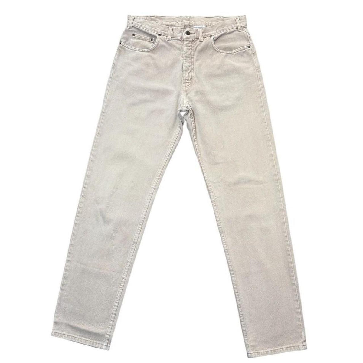90s Kirkland Signature Mens Relaxed Jeans Beige Tan Stone Wash 34" Pants