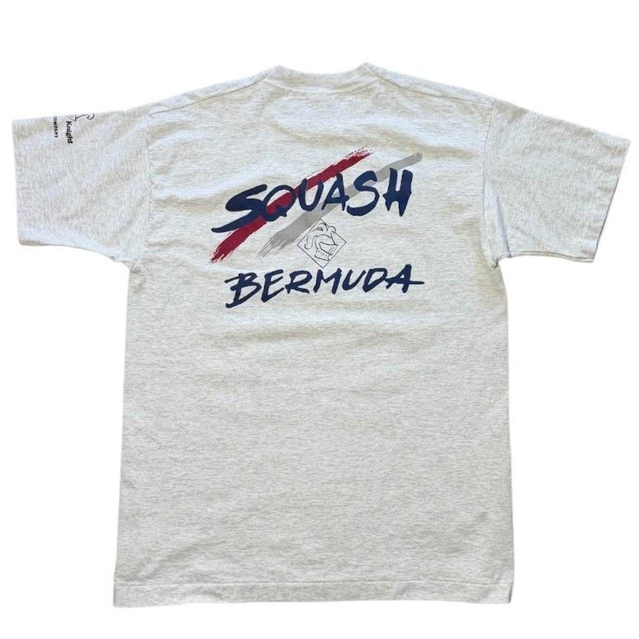 90s Bermuda Squash Racquet Ball Sports Cartoon Ball Head Graphic T-shirt