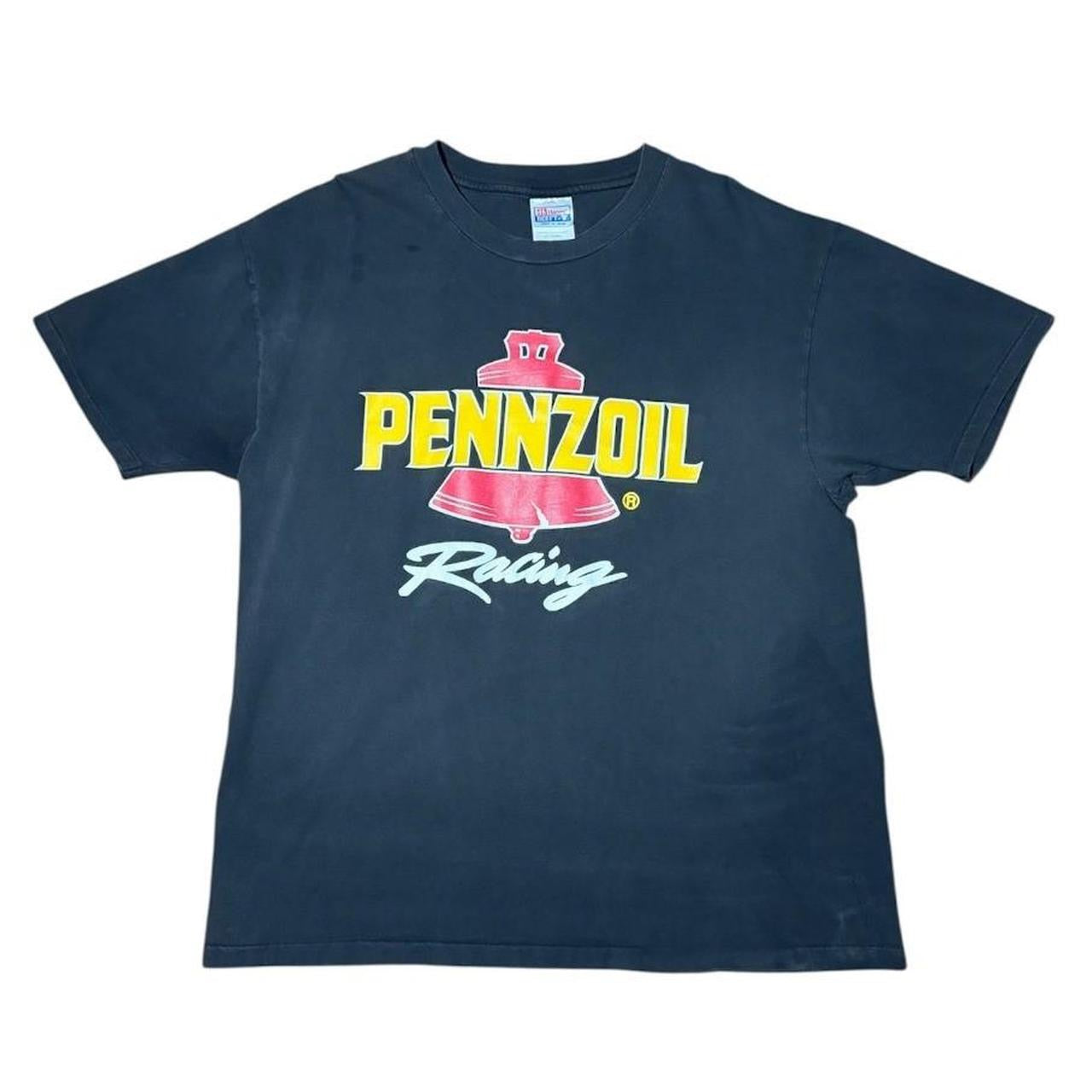 90s Pennzoil Nascar Racing Faded Automotive Mechanic Car Graphic T-Shirt