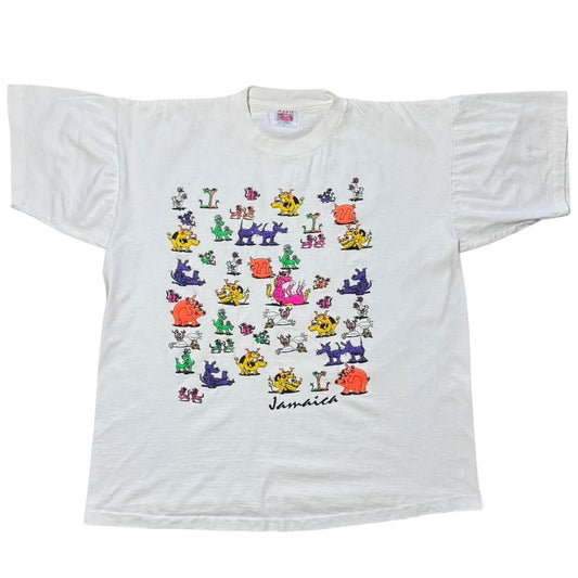 90s Sexy Animals Lewd Novelty Joke Jamaica Graphic Souvenir Tee