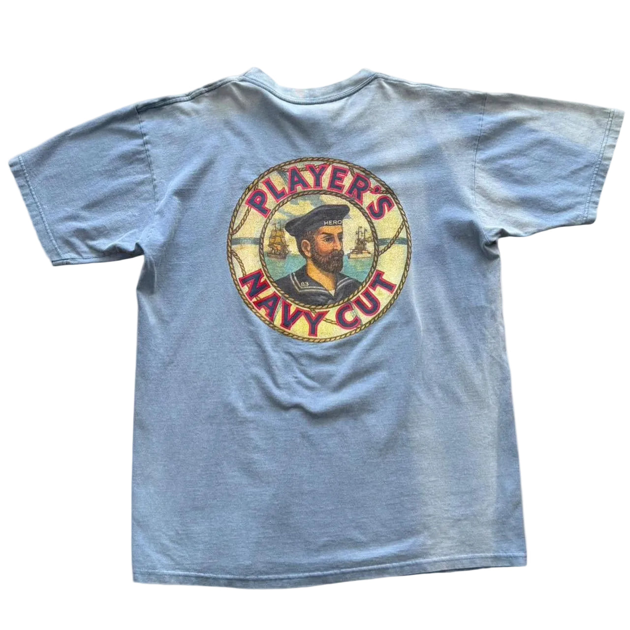 Vintage 90s Players Cigarettes Navy Cut Promo Graphic Sailor T-shirt