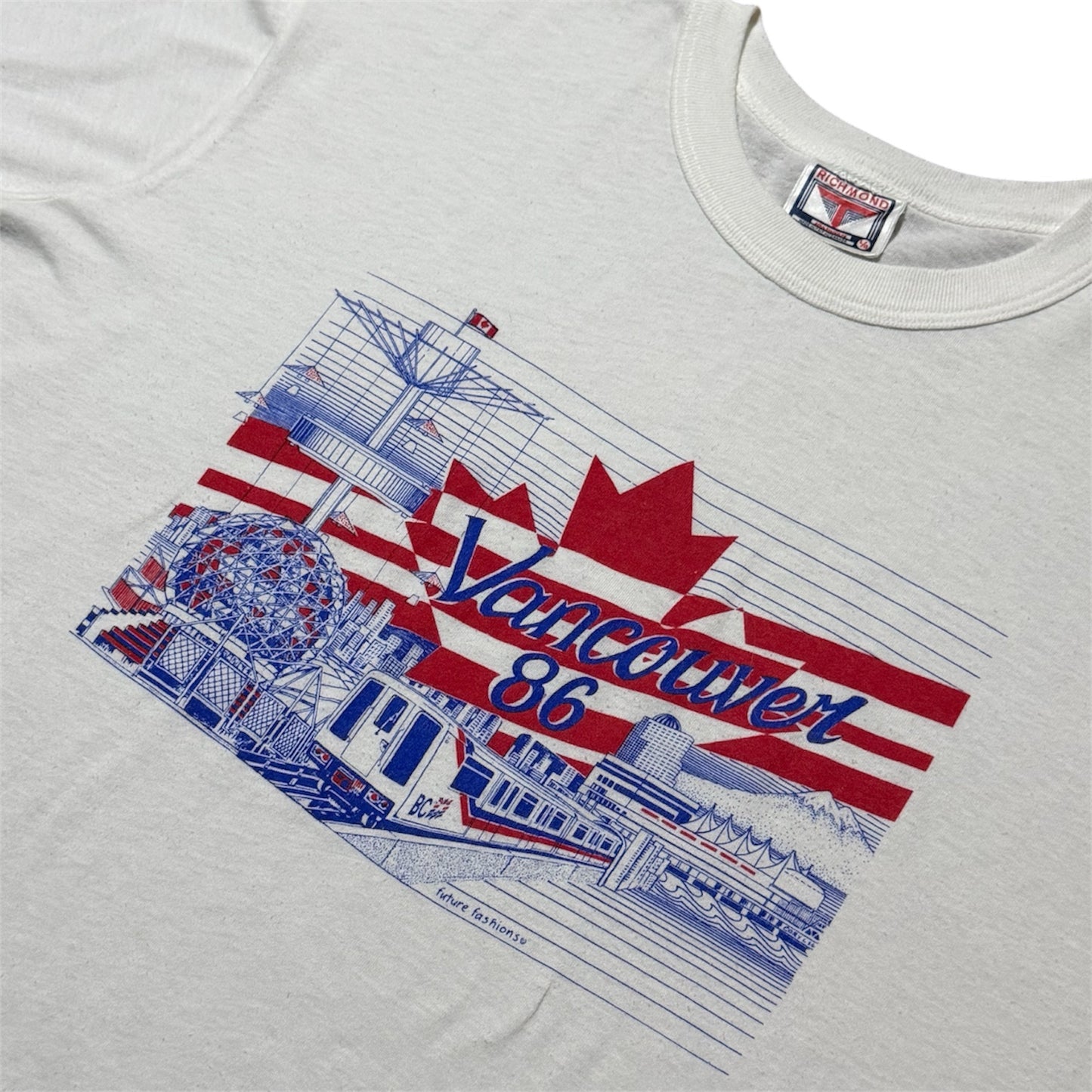 80s Vancouver Expo 86 Festival Souvenir Skytrain Graphic Tourism T-shirt