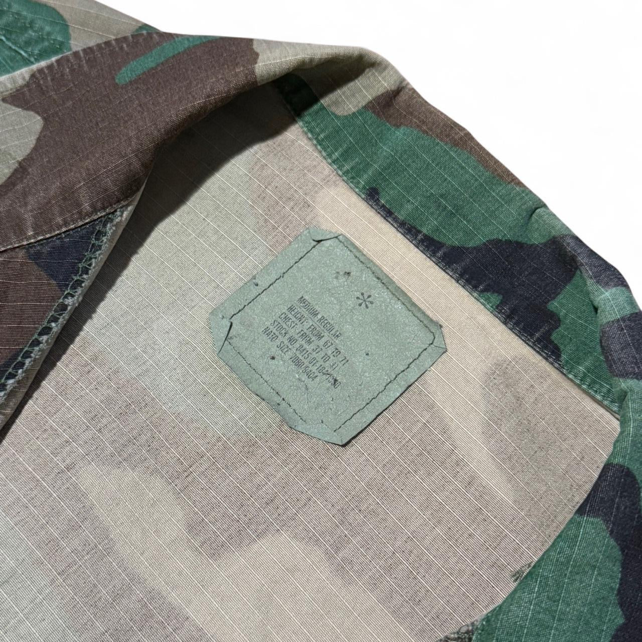 90s US Air Force Military Camouflage Button-Up Army Coat