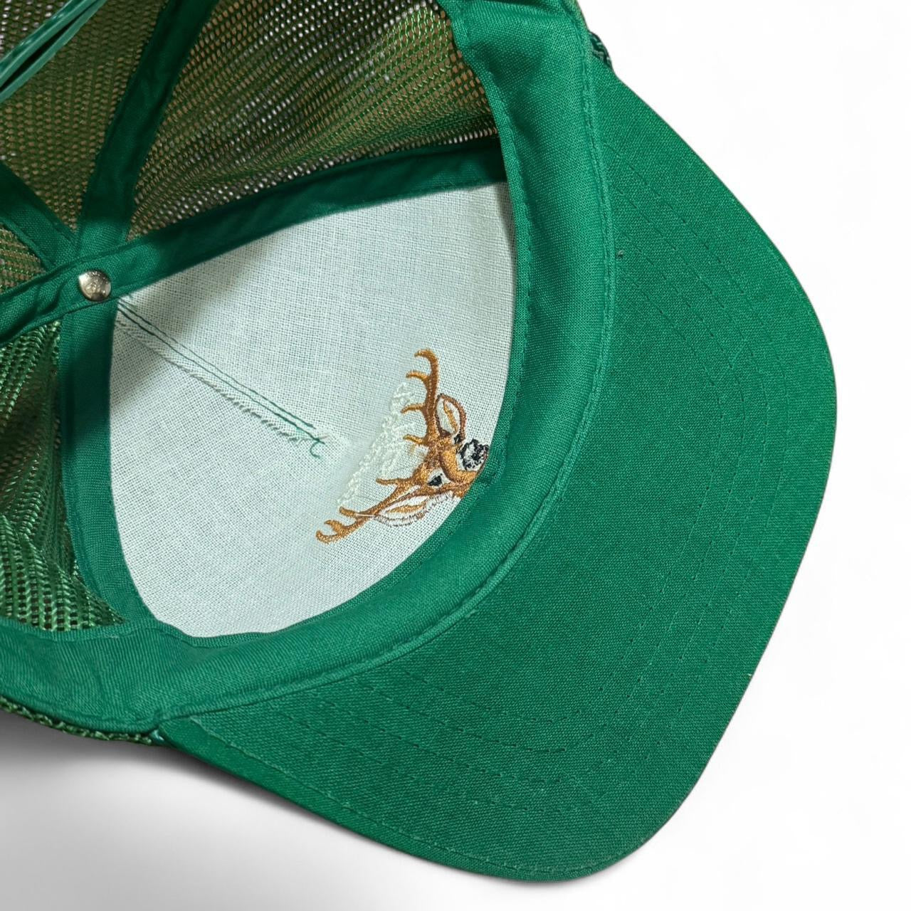 90s Pocono Mountains Deer Hunting Green Trucker Mesh Snapback