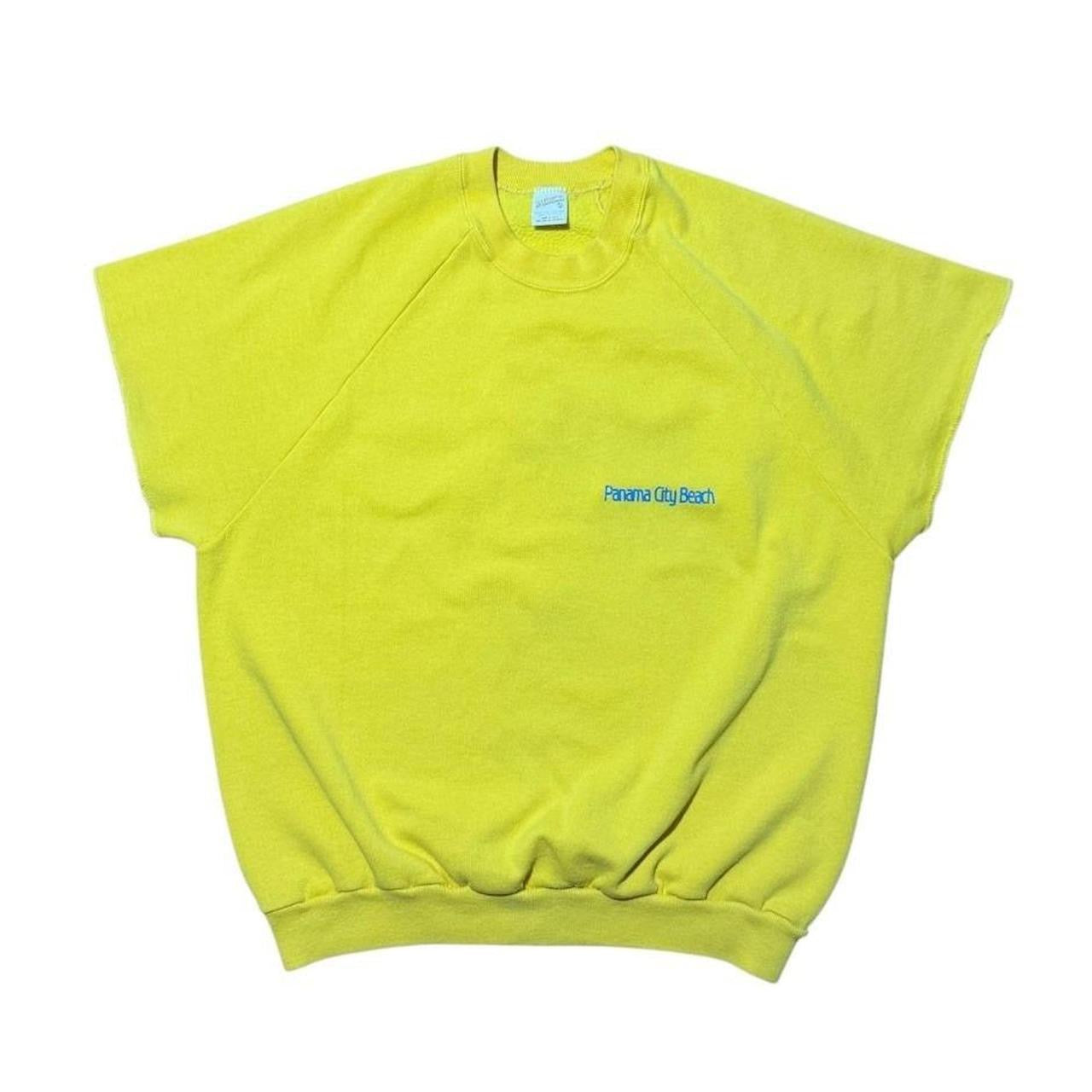 80s Panama City Beach Latitude 29 Ocean Surf Art Short Sleeve Crewneck