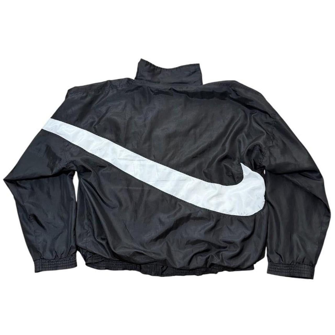 90s Y2K Nike Boot Big Swoosh Spellout Logo Full Zip Windbreaker Jacket