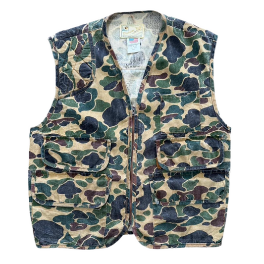 80s Camouflage American Field Lightweight Zip Up Hunting Vest