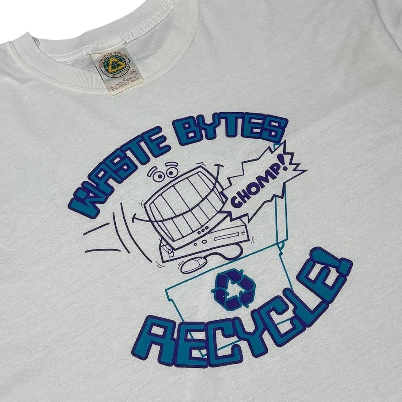 90s Y2K Waste Bytes Recycle Computer Technology Internet Graphic T-Shirt