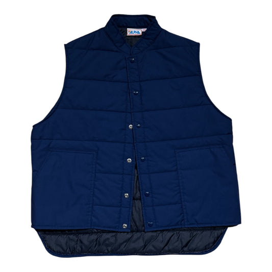 90s Navy Blue Puffer Vest