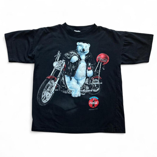1997 Coca Cola Polar Bear Biker Tee