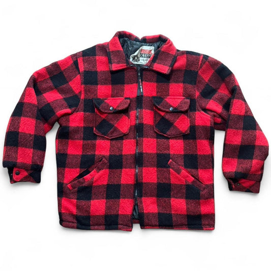 Wool Work King Big Mac Red Flannel Plaid Jacket