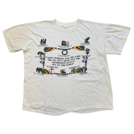 1990s "Keep Working for the Lord" Jesus T-shirt