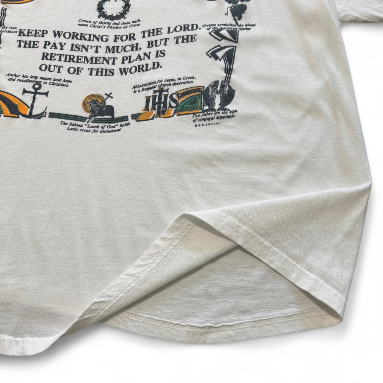 1990s "Keep Working for the Lord" Jesus T-shirt