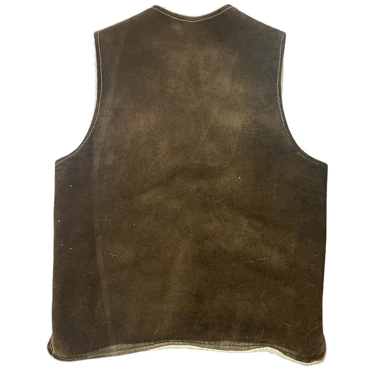 70s Handmade Suede Sherpa Vest