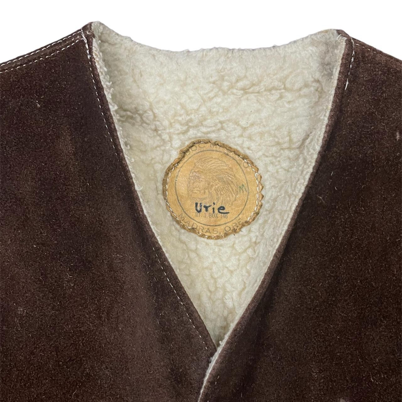 70s Handmade Suede Sherpa Vest