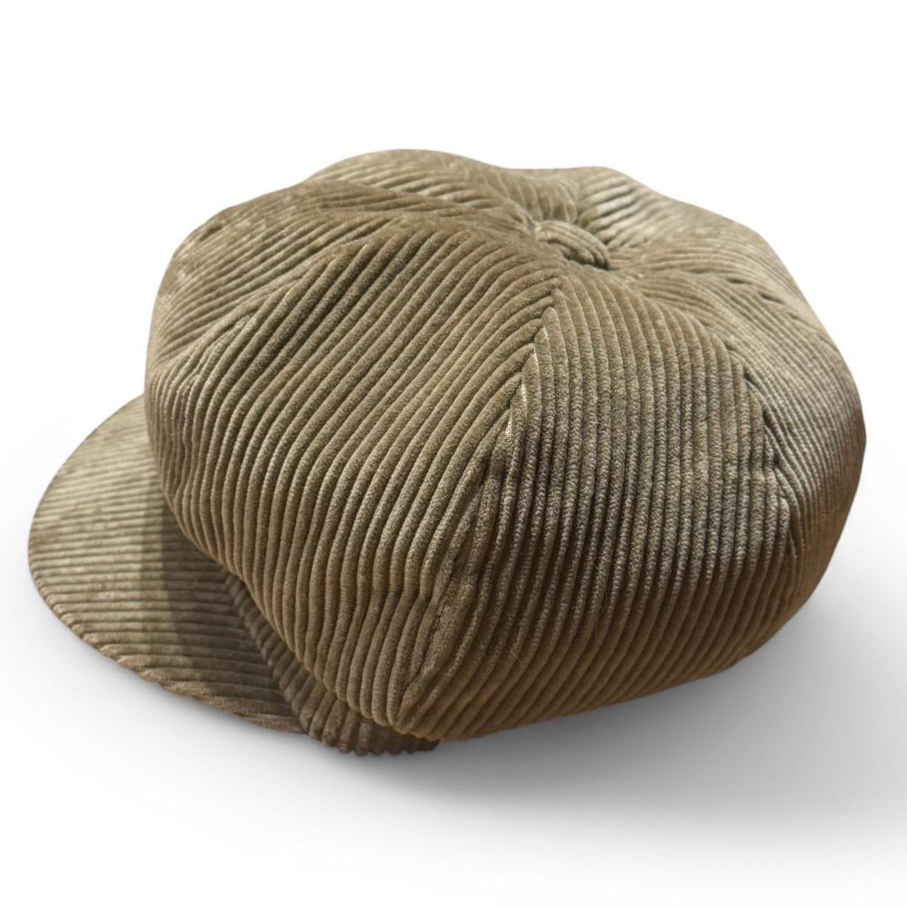 70s Magill Brown Corduroy Flat Cap Mushroom Hat