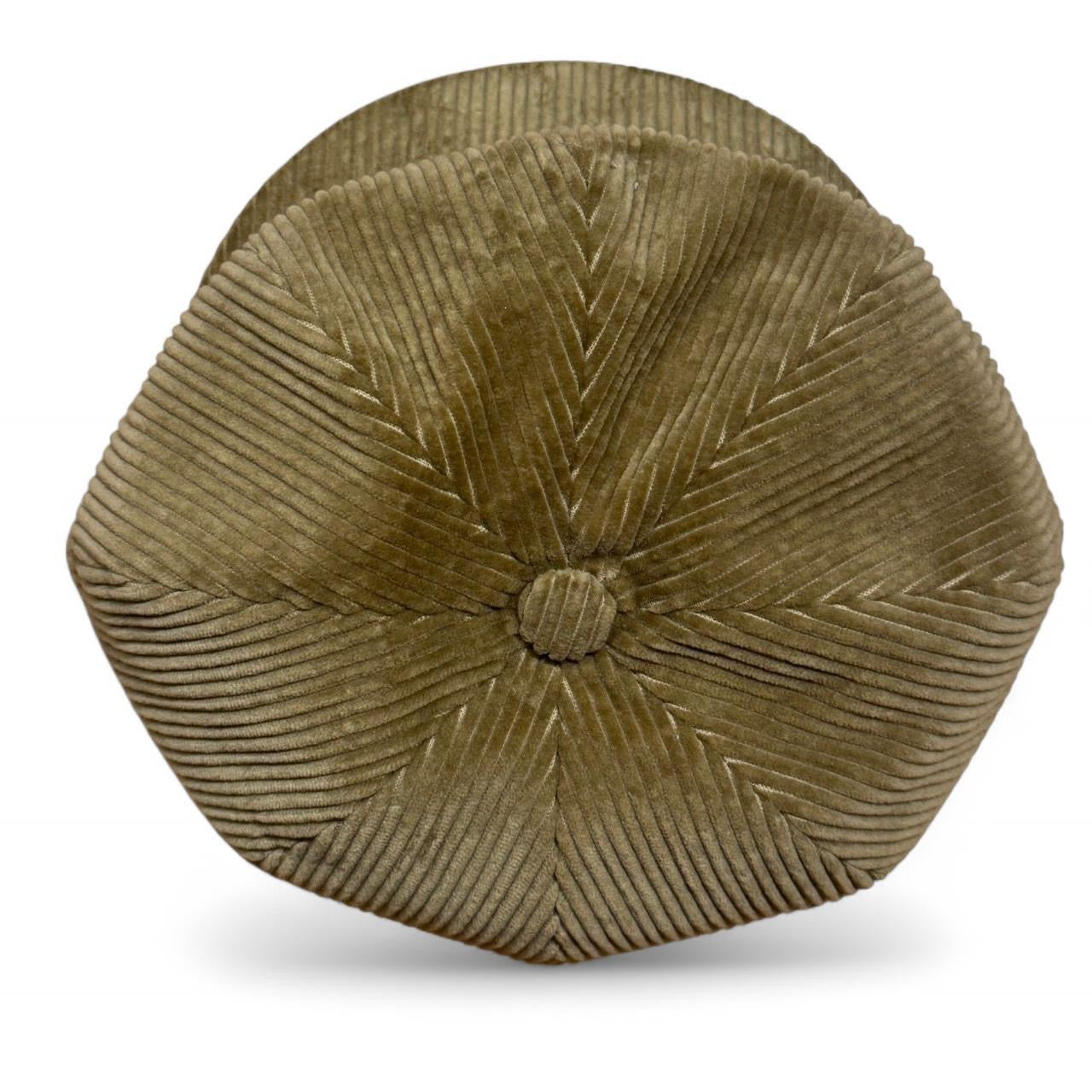 70s Magill Brown Corduroy Flat Cap Mushroom Hat