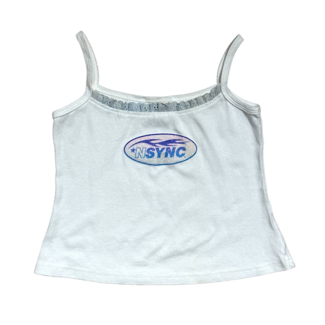 Vintage 90s/y2k NSYNC Sparkle & Frill Tank Top