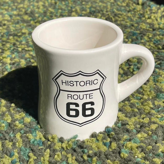 Vintage 90s Biker Route 66 Highway Mug