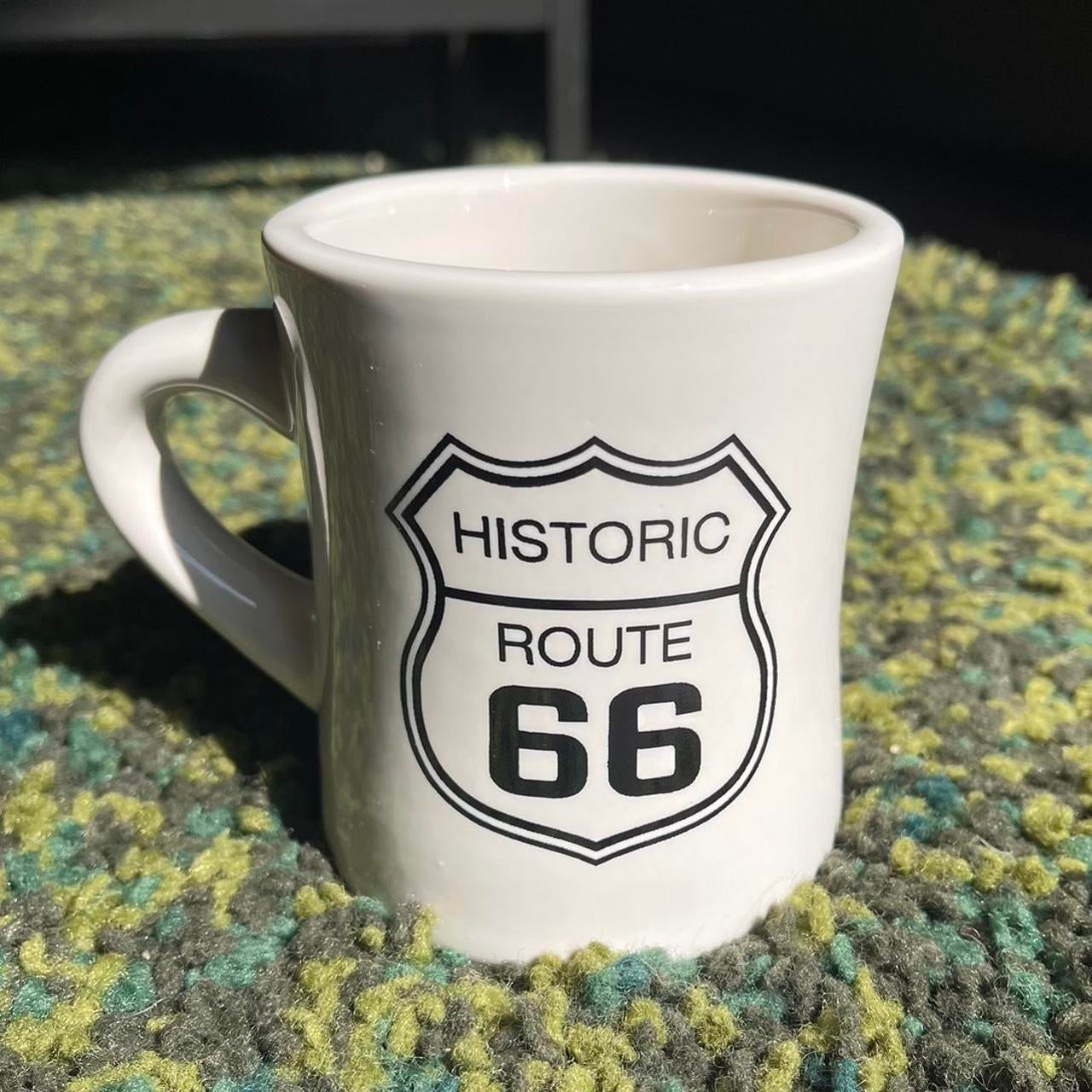 Vintage 90s Biker Route 66 Highway Mug