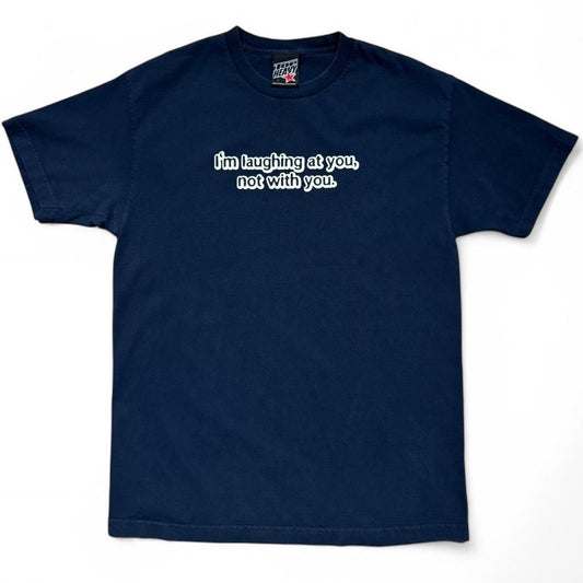 Y2K Navy Blue Funny Humour Type T-Shirt