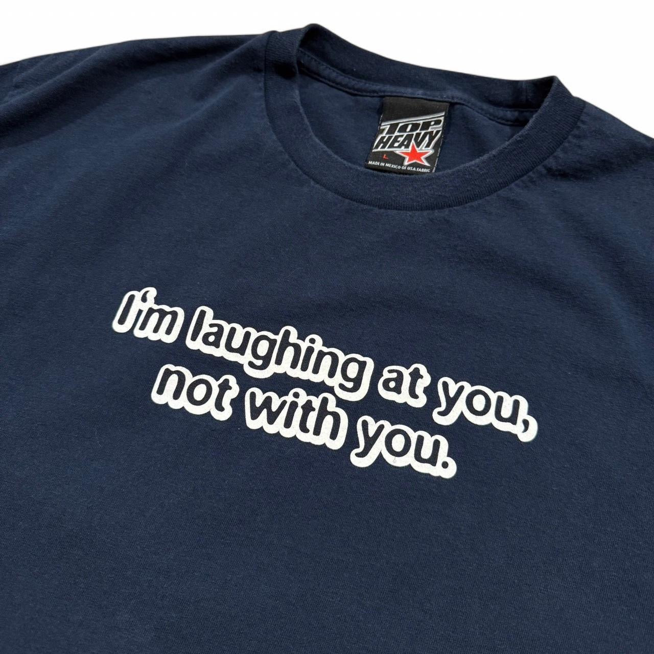 Y2K Navy Blue Funny Humour Type T-Shirt