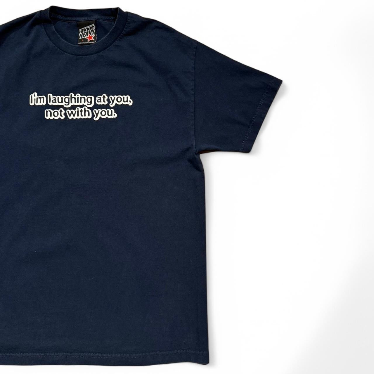 Y2K Navy Blue Funny Humour Type T-Shirt