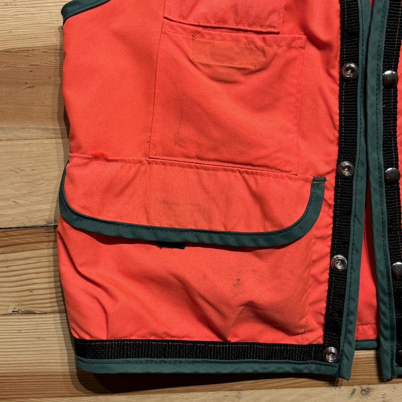 Vintage Orange & Green Hunting Vest