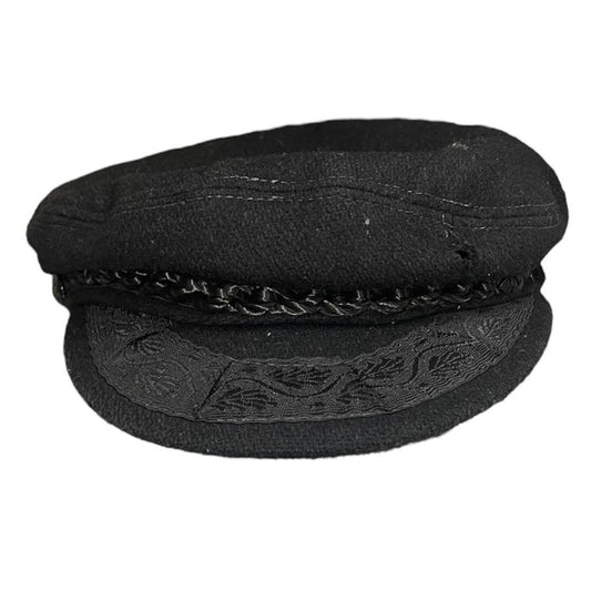 70s Wool Black Cap