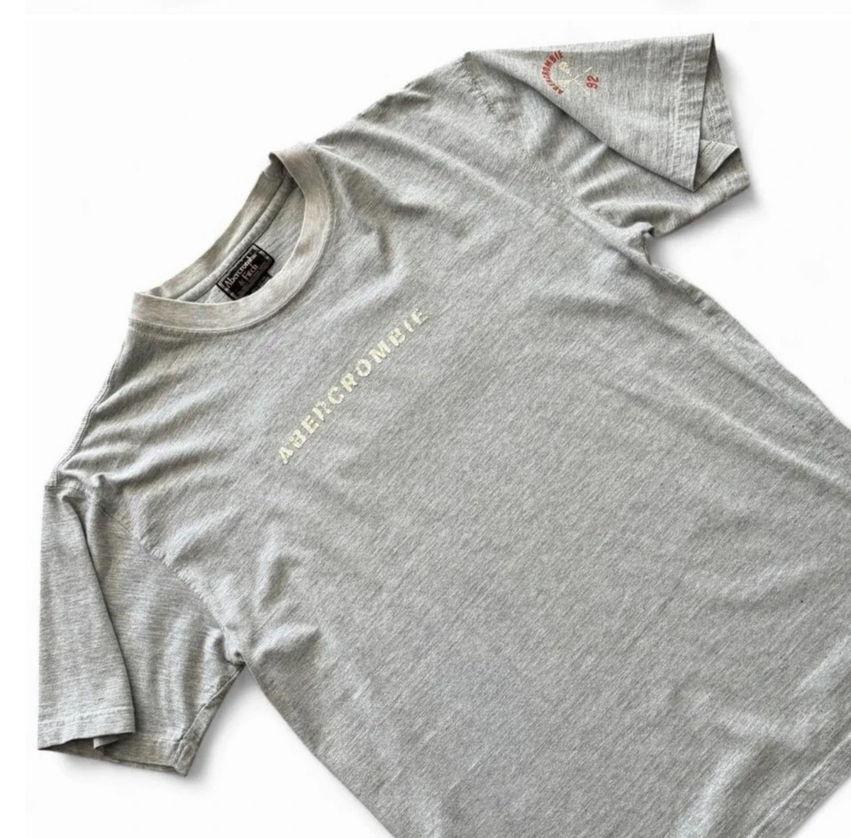 Y2K Abercrombie & Fitch Lacrosse Embroidered Patch T-shirt