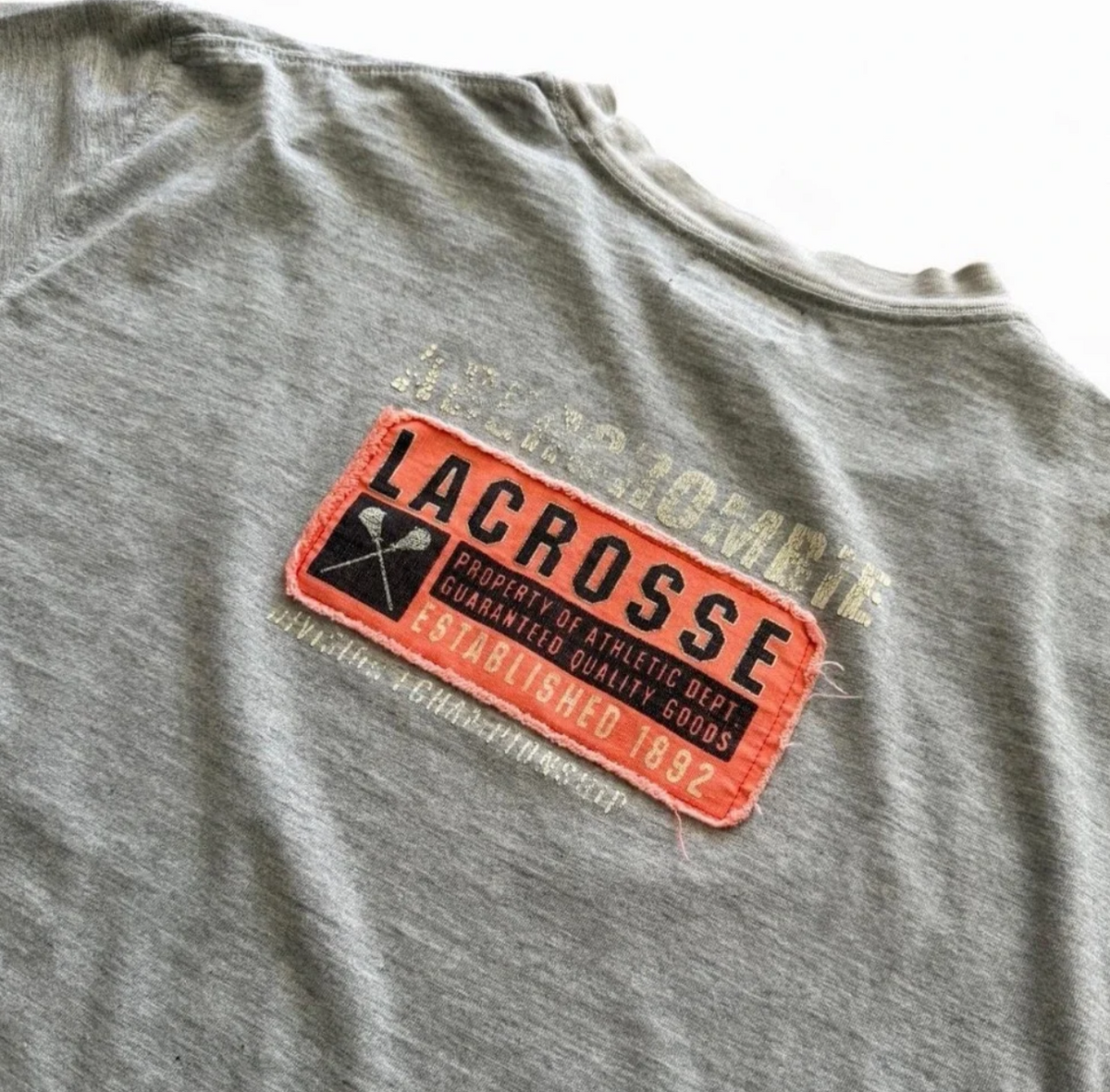 Y2K Abercrombie & Fitch Lacrosse Embroidered Patch T-shirt