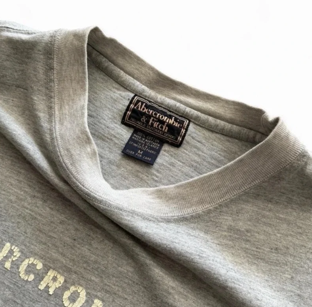 Y2K Abercrombie & Fitch Lacrosse Embroidered Patch T-shirt
